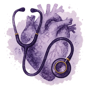 Honoring complexity: stethoscope icon representing real diagnosis