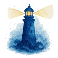 Been in your seat: lighthouse icon representing experienced guidance
